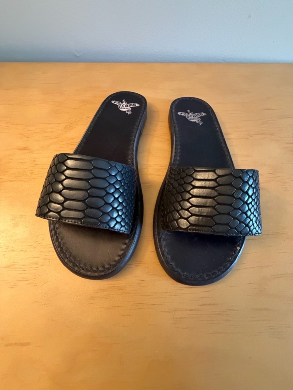 Freebird by Steven “Golden” Black Slide Sandals - Picture 3 of 5